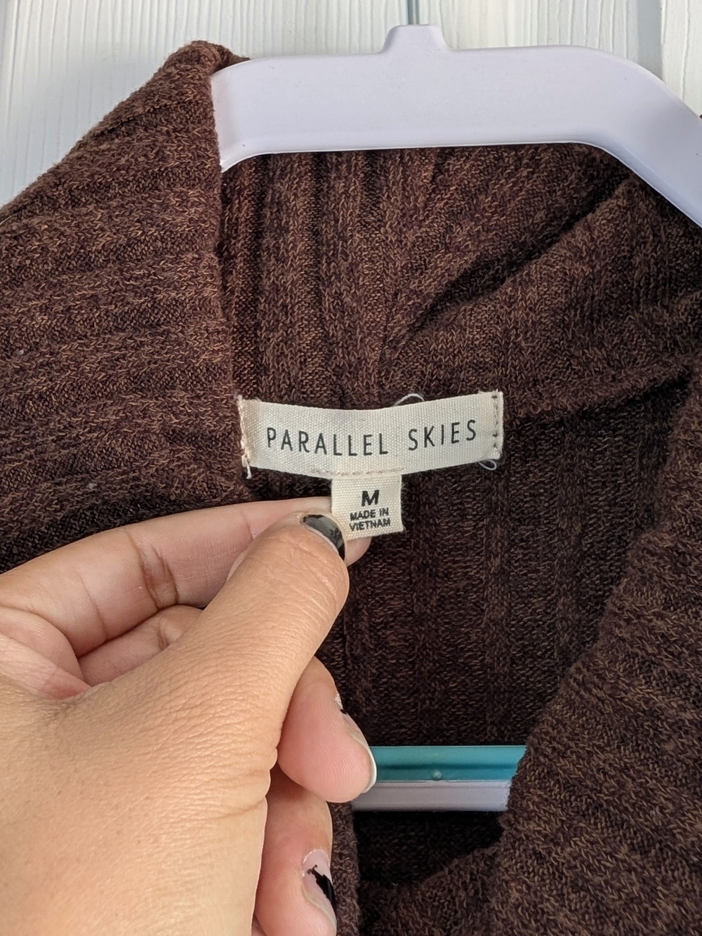 Cozy Brown Cowl Neck Sweater - Picture 4 of 4